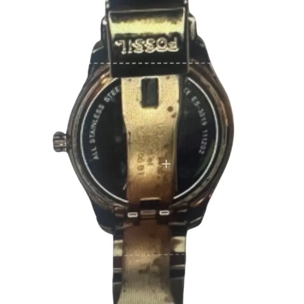 Vintage 1990s Fossil Rose-Tone Quartz Watch